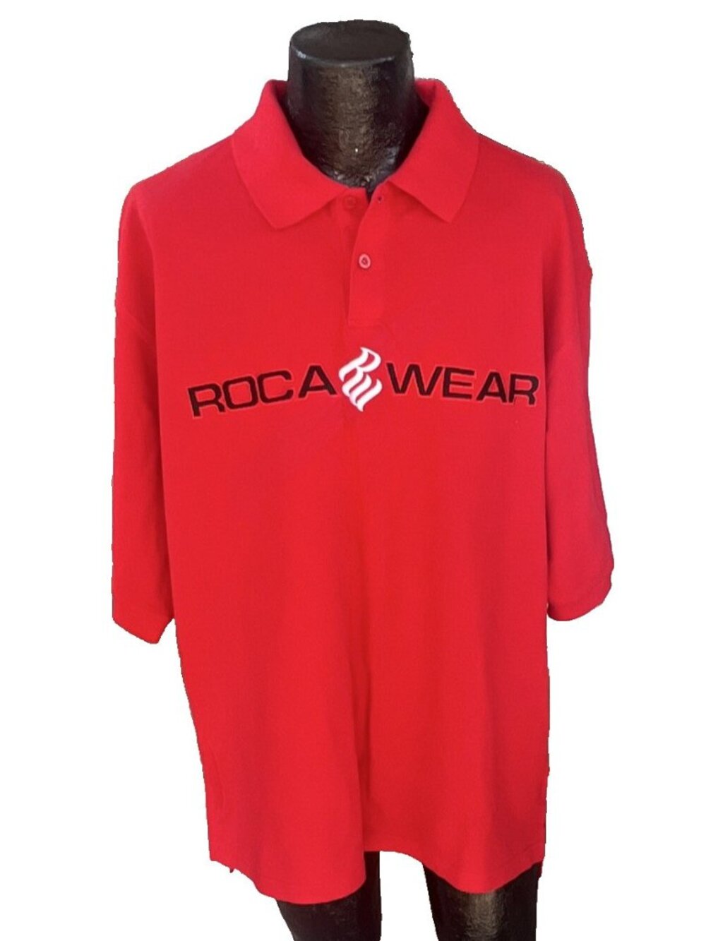 Vintage Rocawear Mens XL Red Embroidered Short Sleeve Polo Shirt Y2K - Picture 3 of 7